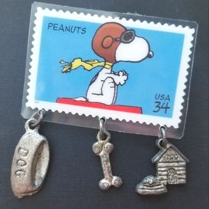 Snoopy Lapel Pin with Charms